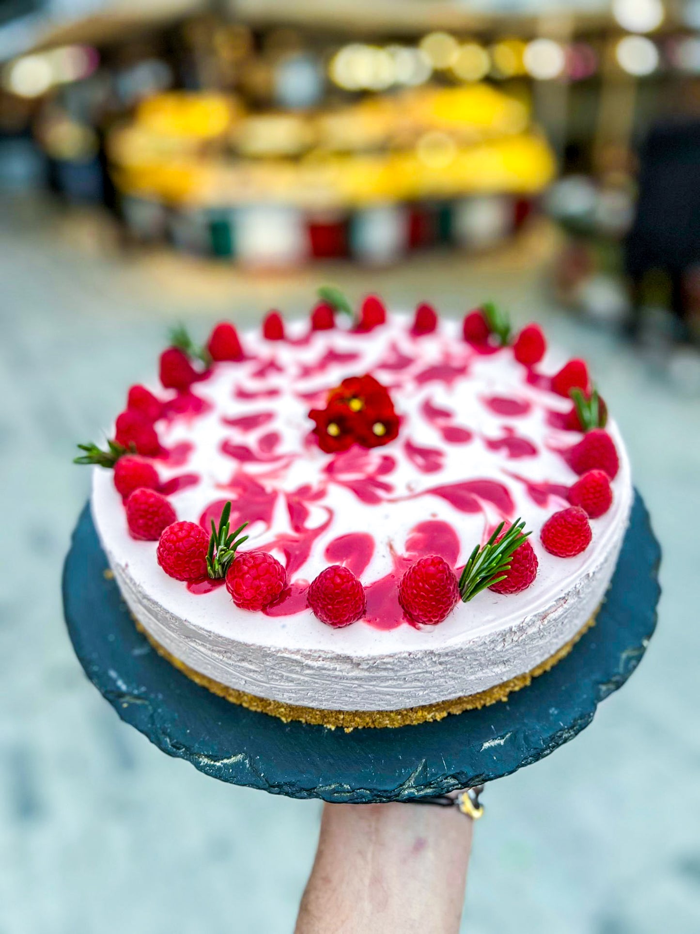 Cheese Cake Framboise thème Noêl